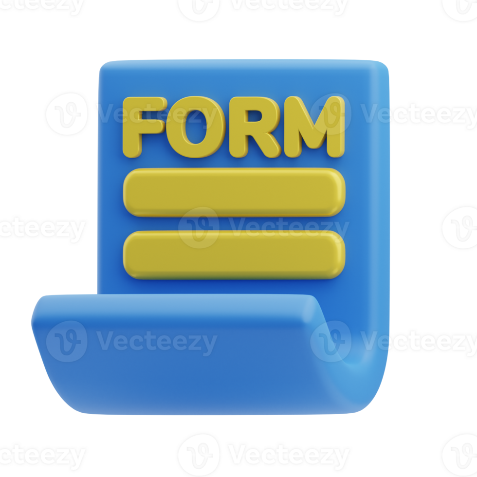 3D Form Icon Illustration Render png