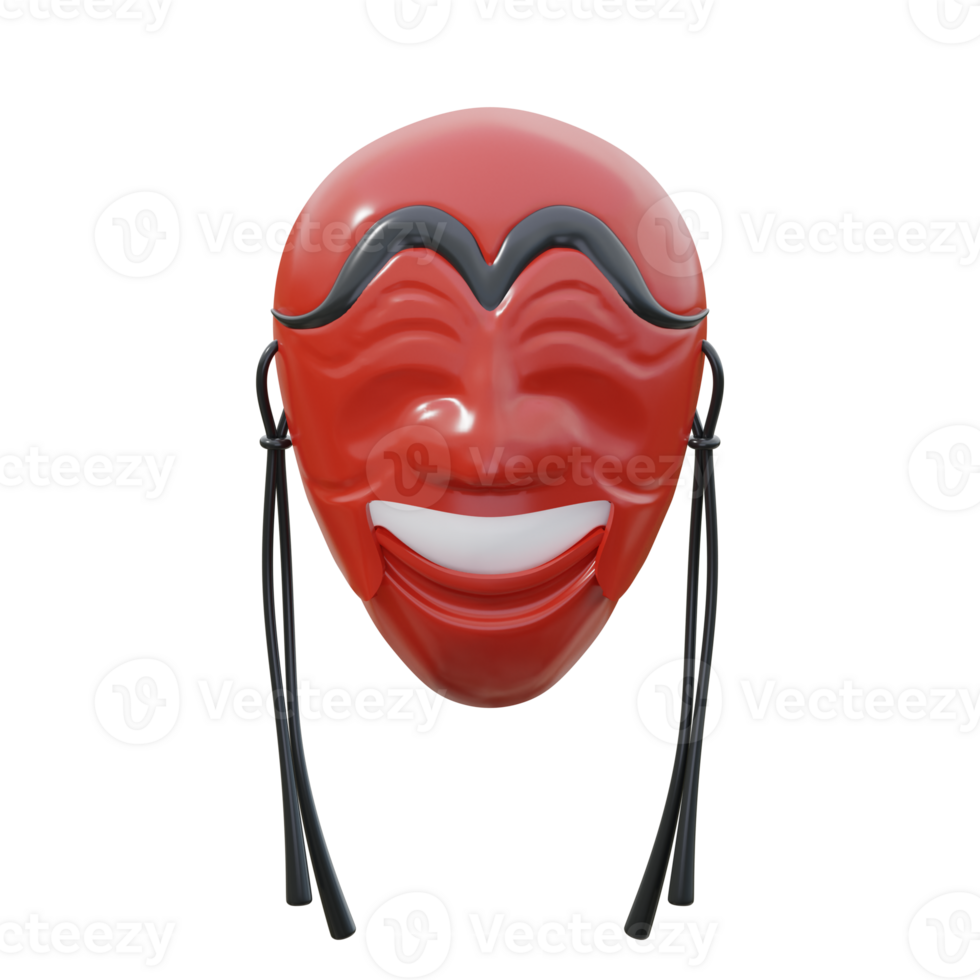 3D Hahoe Mask Icon Illustration Render png