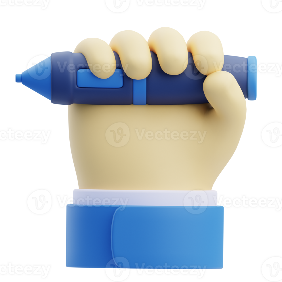 3D Hold Pen Icon Illustration Render png