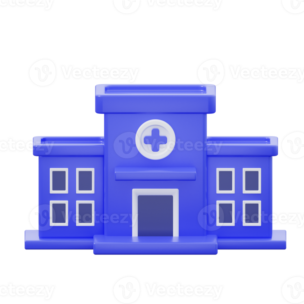 3d sjukhus ikon illustration framställa png