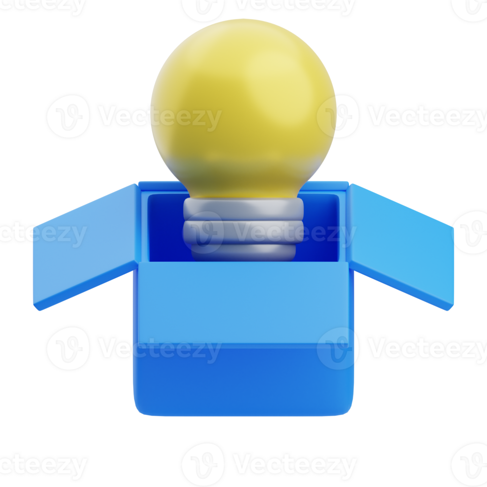 3D Idea Icon Illustration Render png
