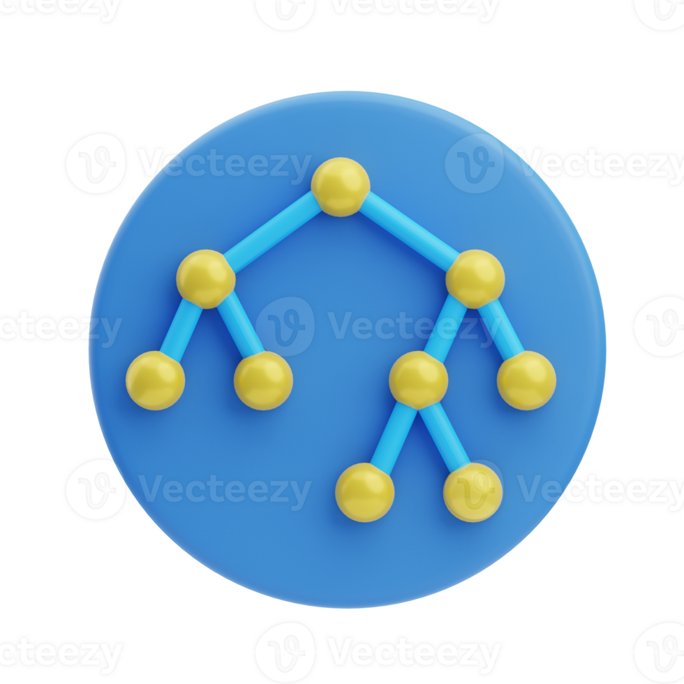 3D Node Icon Illustration Render png