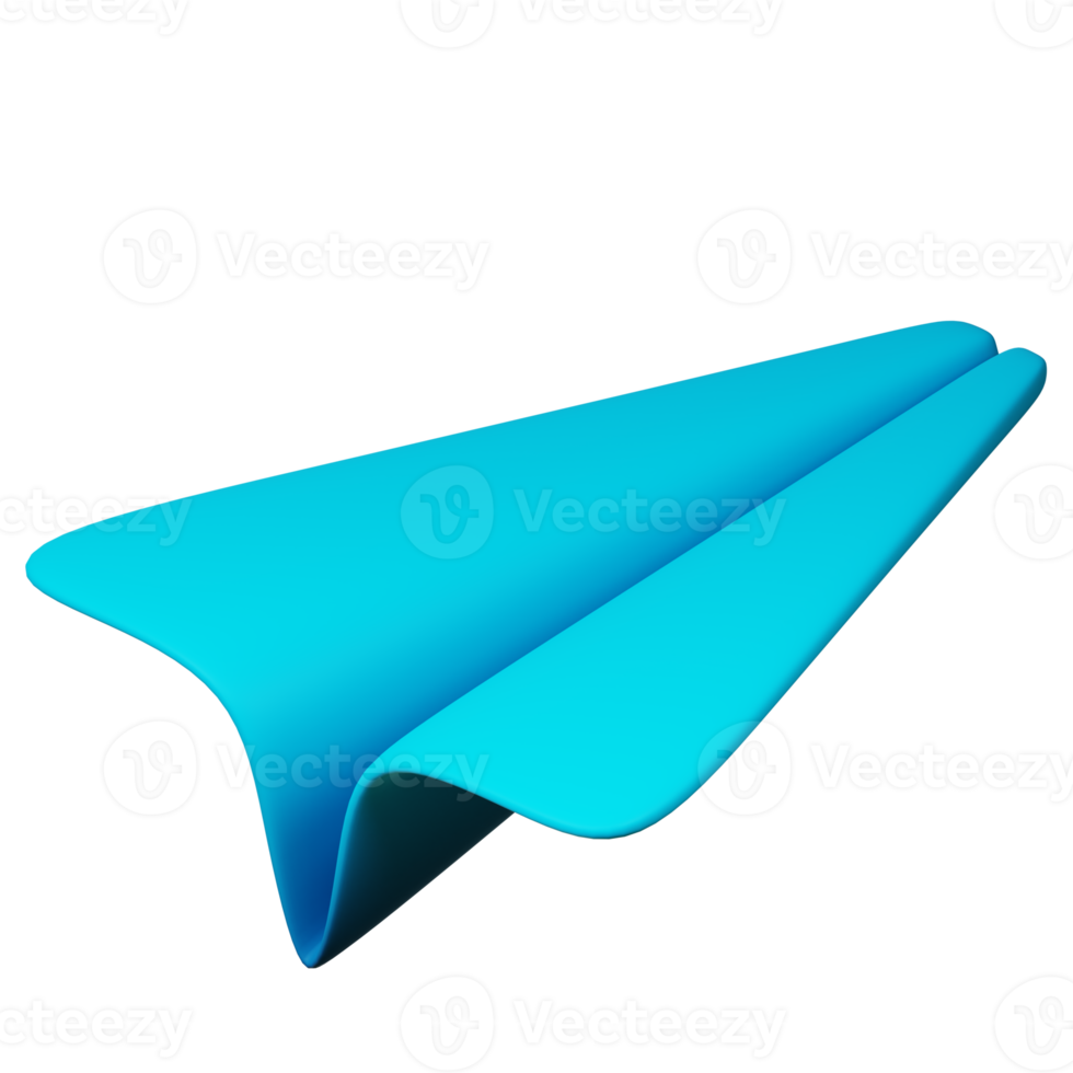 3D Paper Plane Icon Illustration Render png