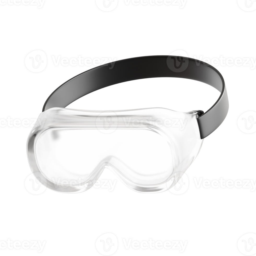 3D Safety Google Icon Illustration Render png