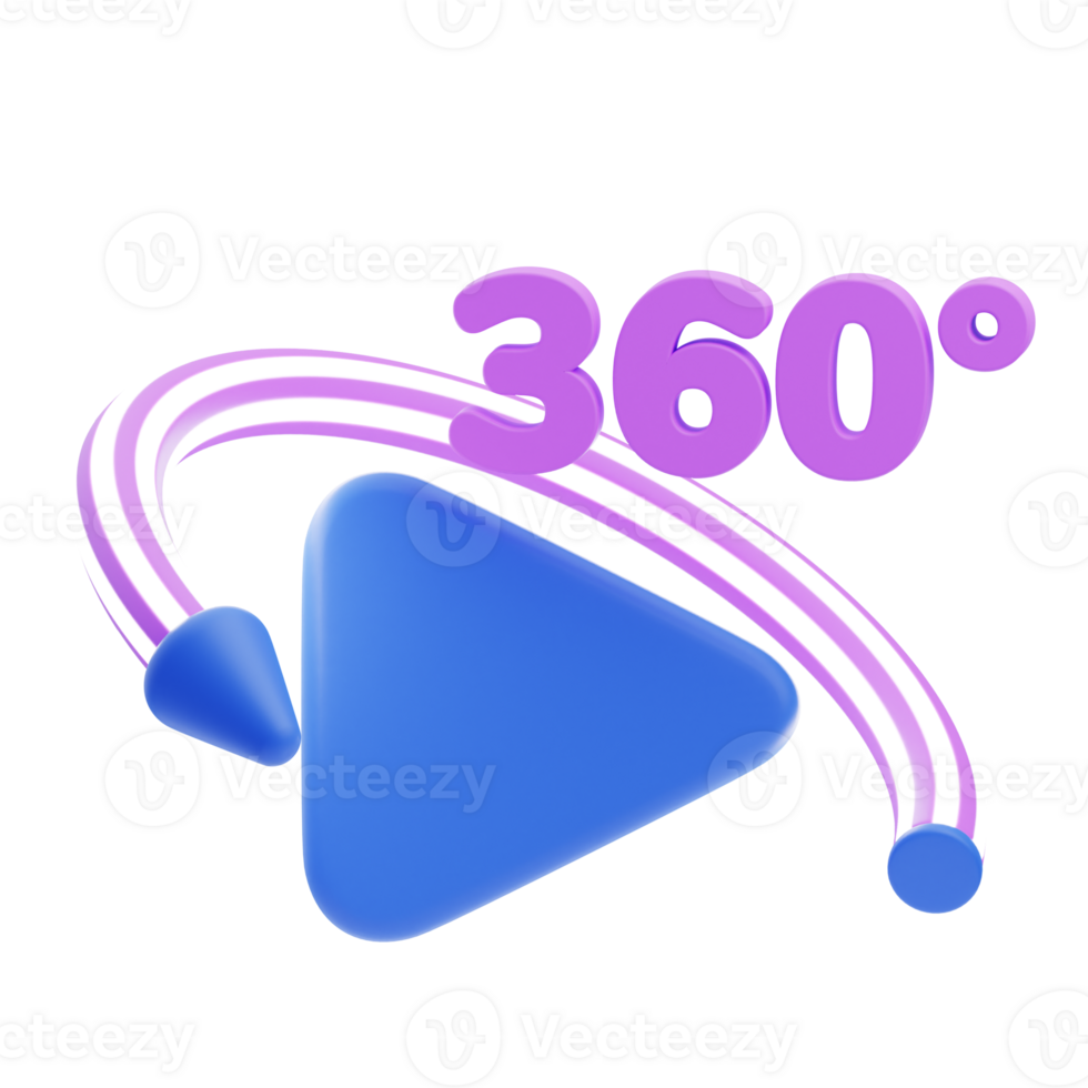 3D 360 Degree Icon Illustration Render png