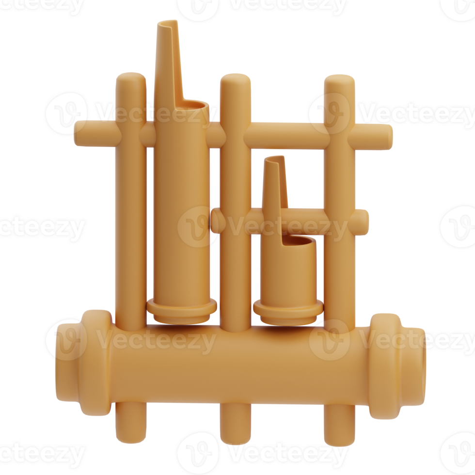 3D Angklung Icon Illustration Render png
