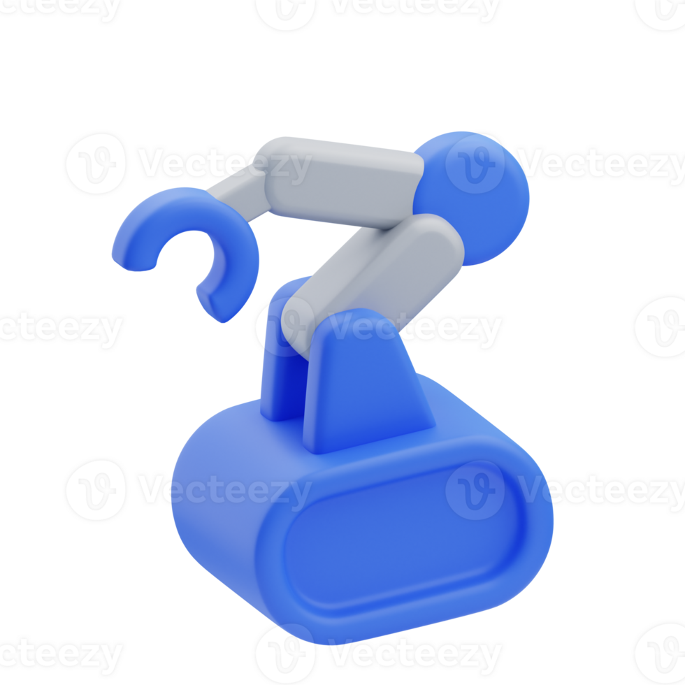 3D Mechanical Arm Icon Illustration Render png