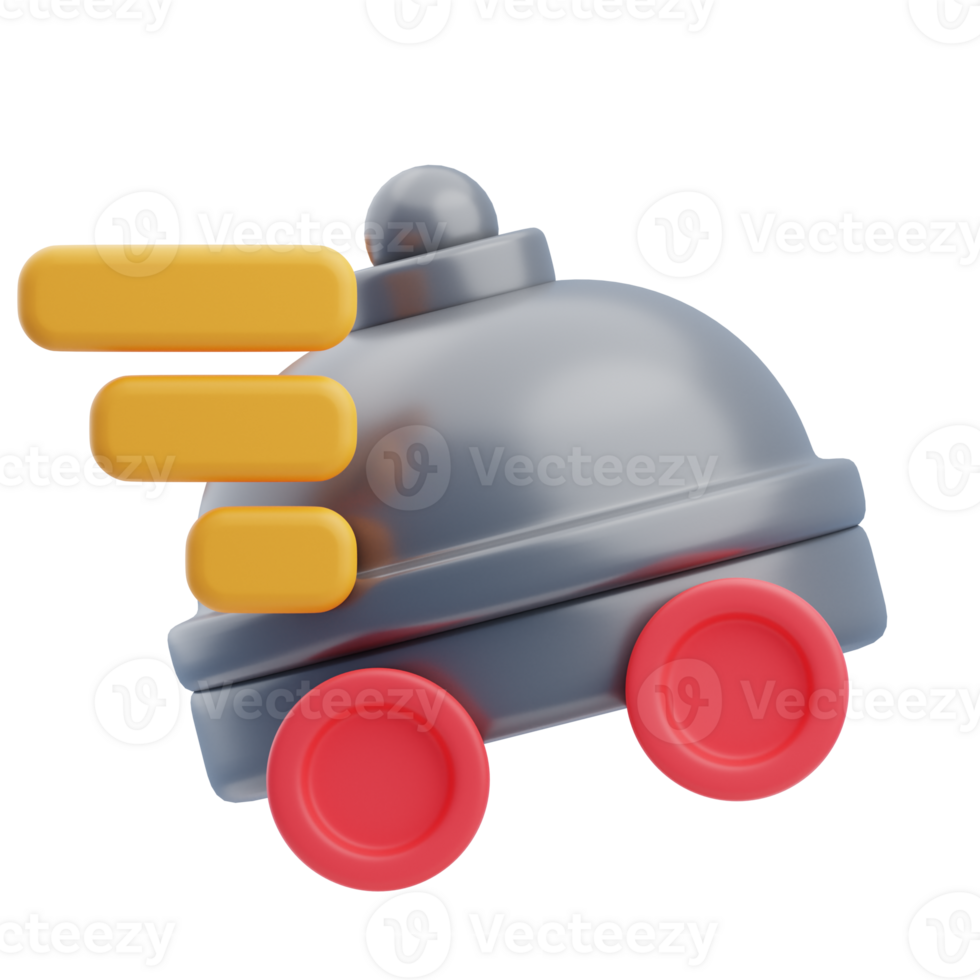 3D Fast Food Delivery Icon Illustration Render png
