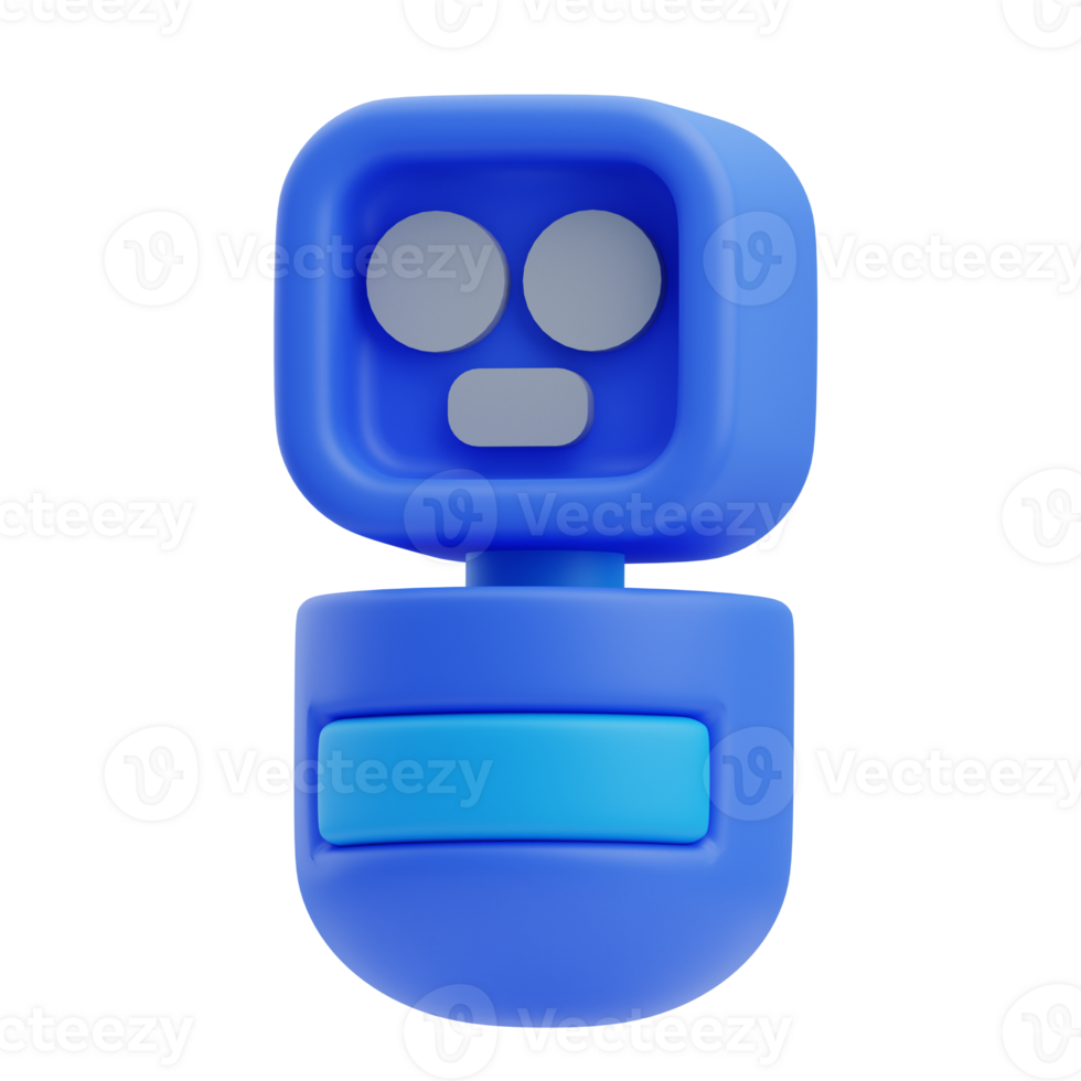 3D Robot Icon Illustration Render png