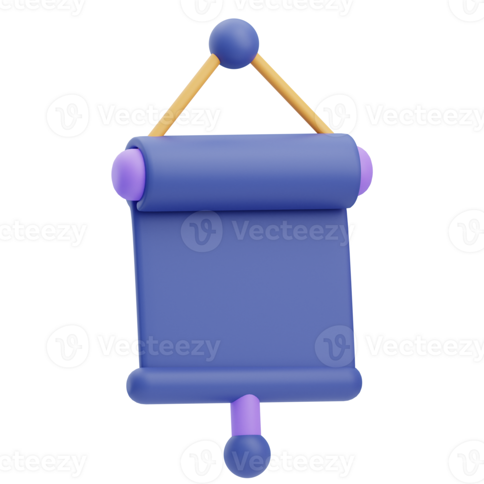 3D Presentation Screen Icon Illustration Render png