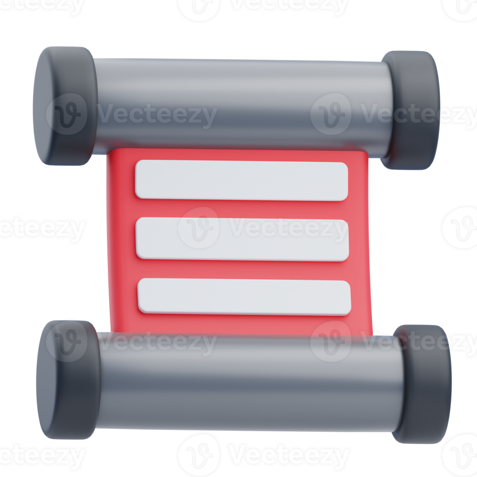 3D Proclamation Text Icon Illustration Render png