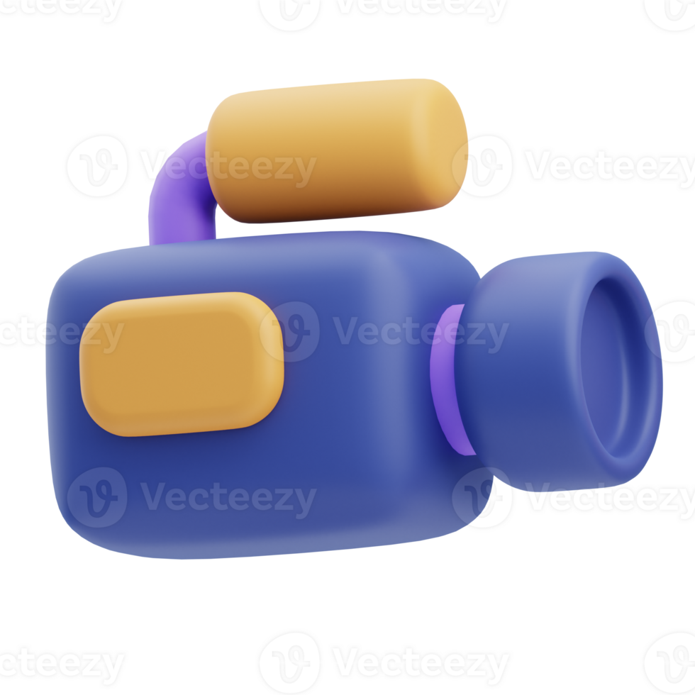 3D Camera Icon Illustration Render png