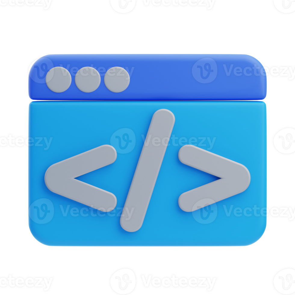 3D Programming Icon Illustration Render 52011699 PNG