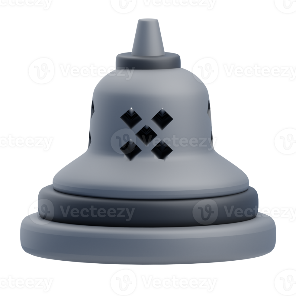3D Borobudur Icon Illustration Render png