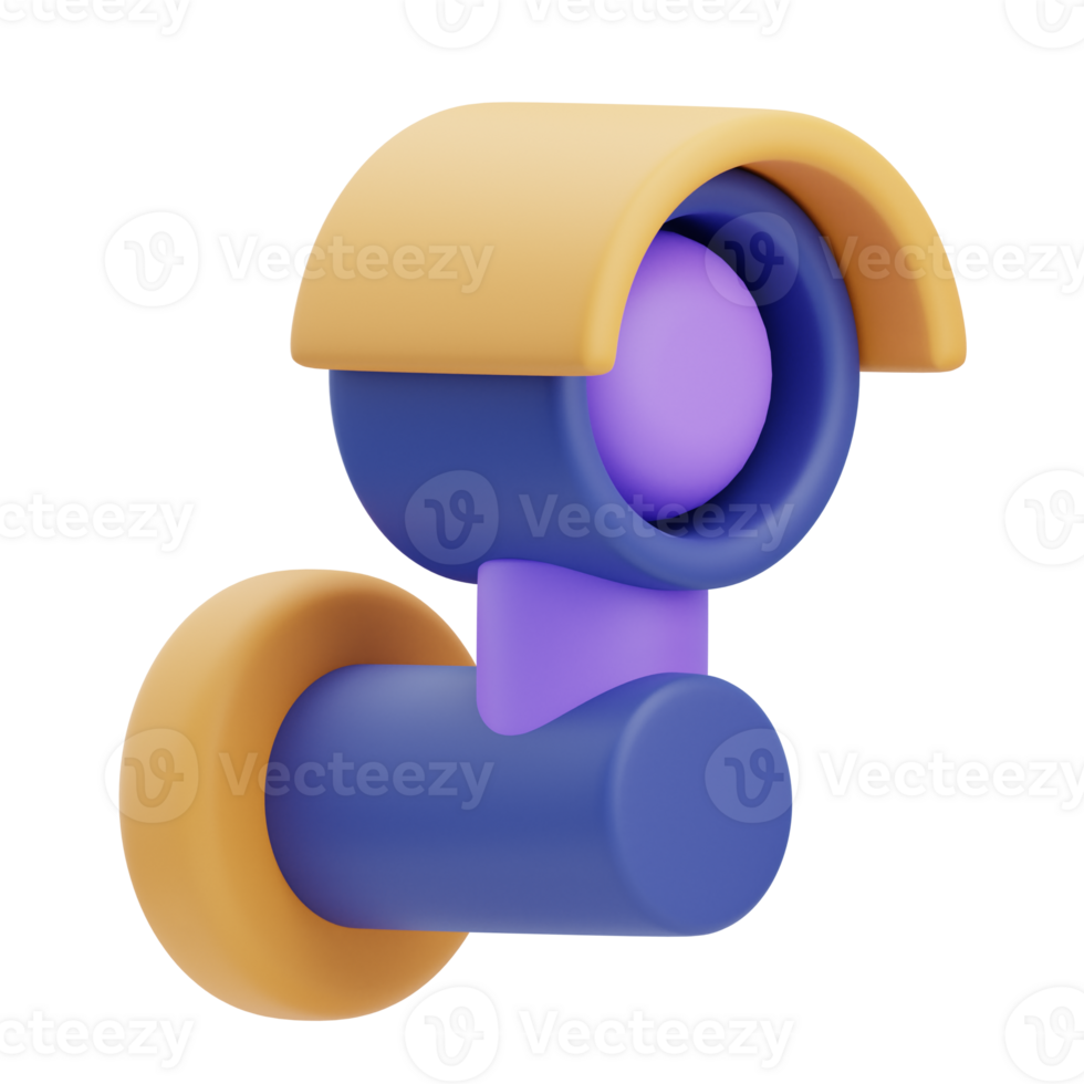 3D CCTV Icon Illustration Render png