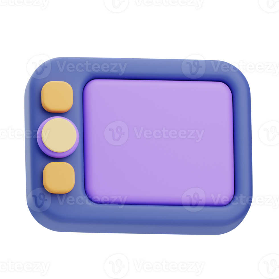 3D Drawing Tablet Icon Illustration Render png