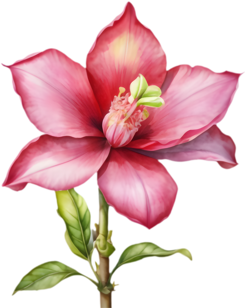 Breathtaking watercolor Bignonia magnifica flower illustration artwork. . png