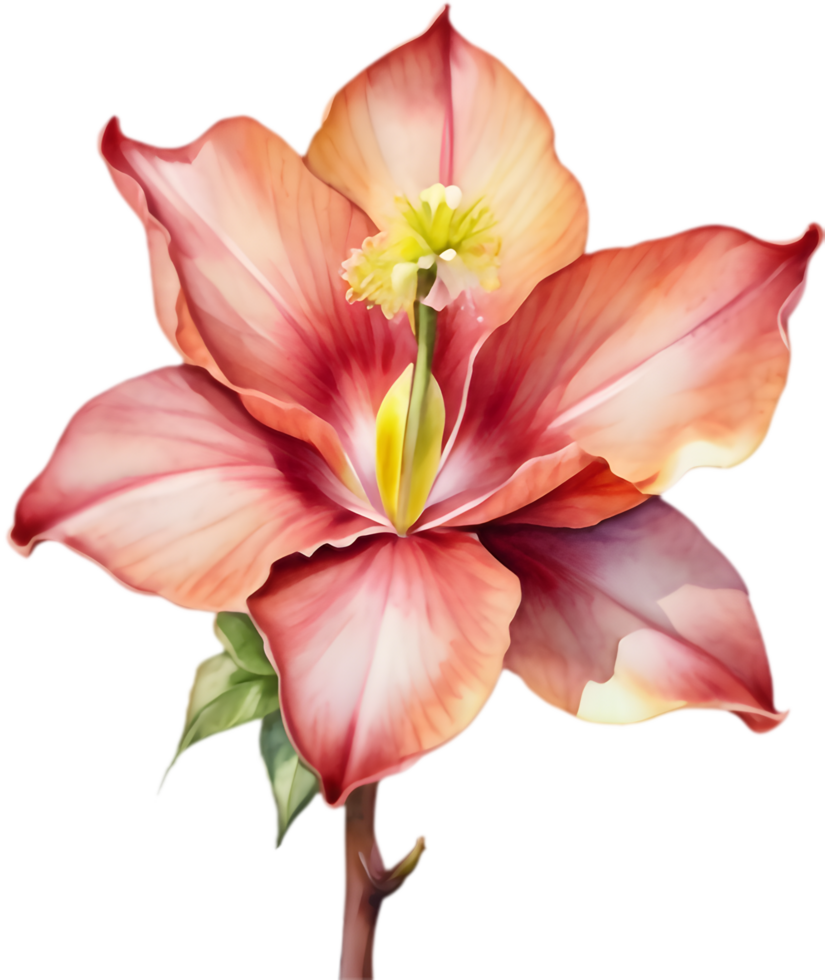 Beautiful Cannonball flower clipart in watercolor style. . png