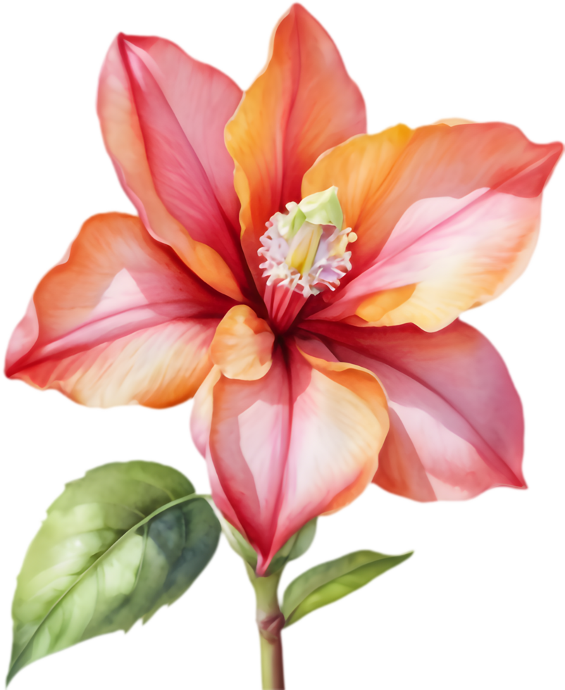 Realistic Cannonball flower watercolor art for floral designs. . png