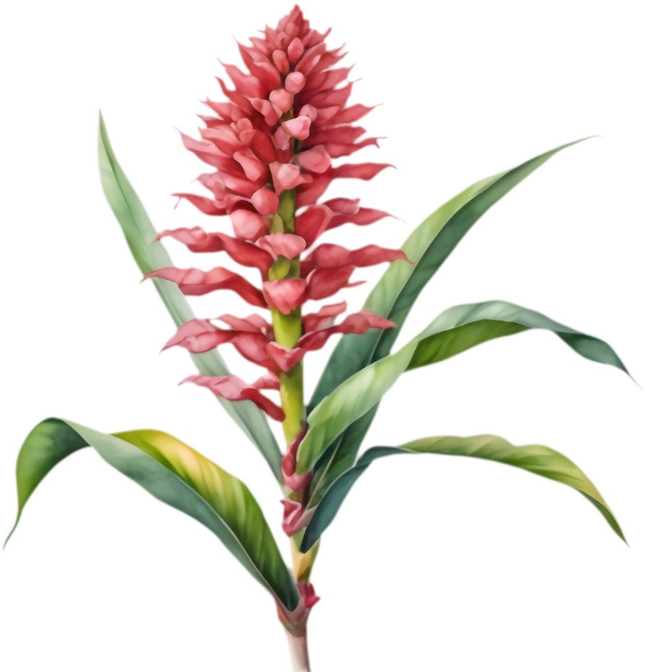 Bright Red Ginger in Watercolor Clipart. . png