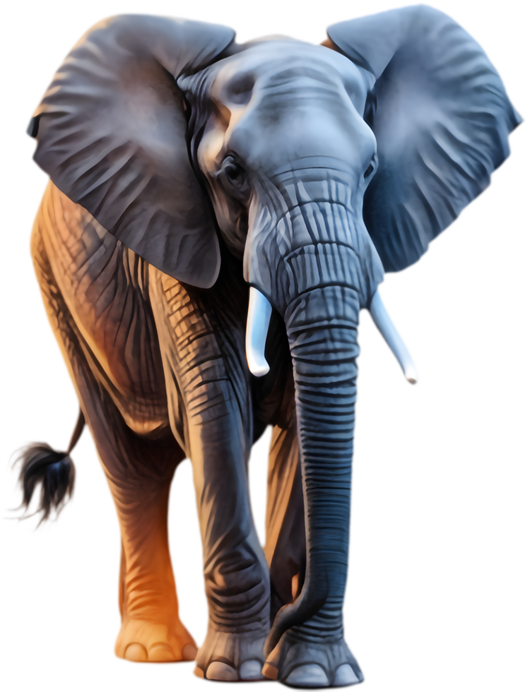 African Elephant Clipart Perfect for Storytelling and Education. . png