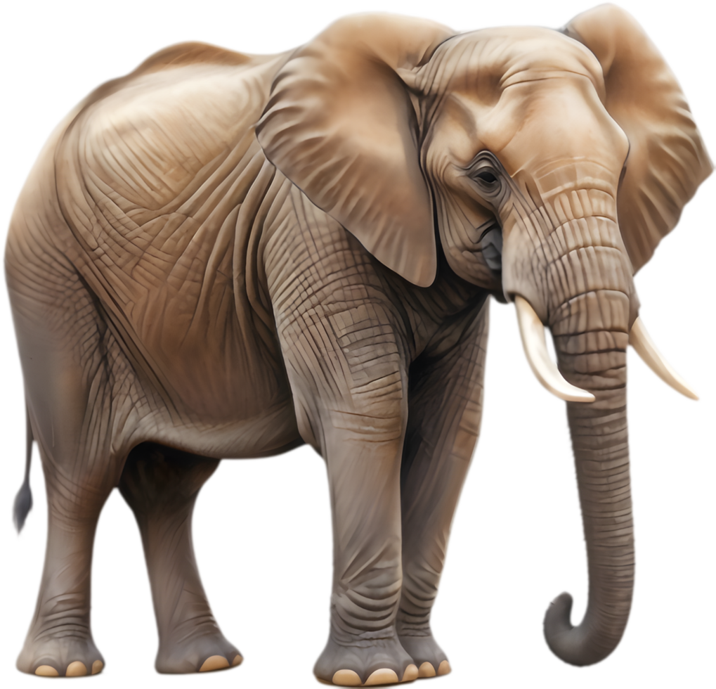 Vibrant African Elephant Clipart for Environmental Campaigns. . png