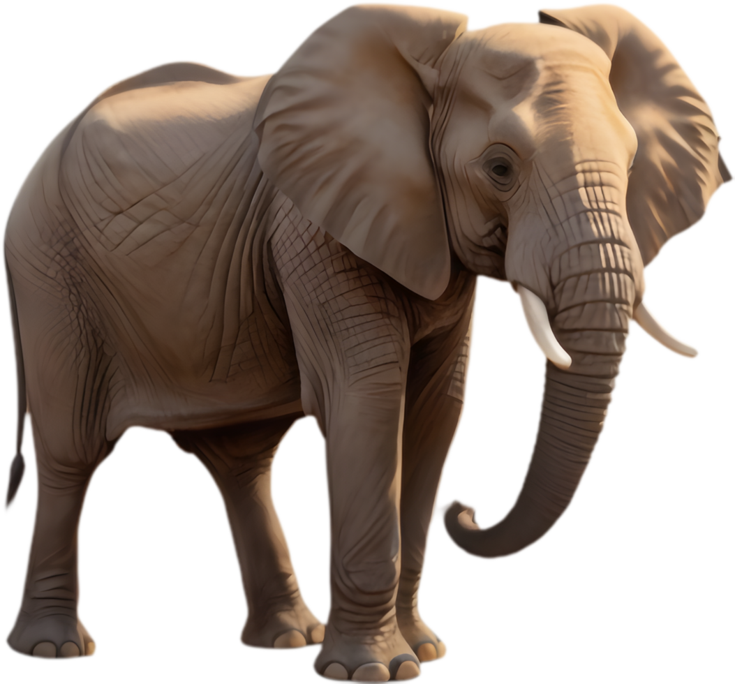 Powerful African Elephant Clipart Perfect for Safari Scenes. . png