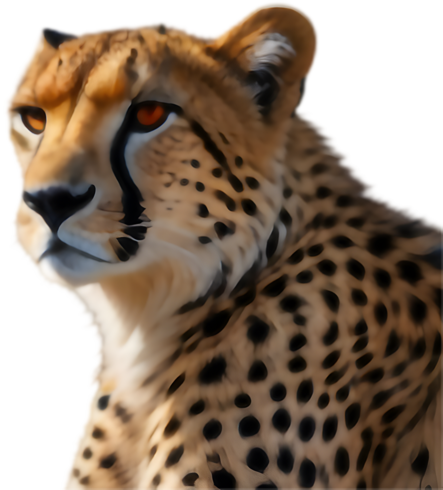 Bold Cheetah Clipart with Focus on Sleek Lines. . png