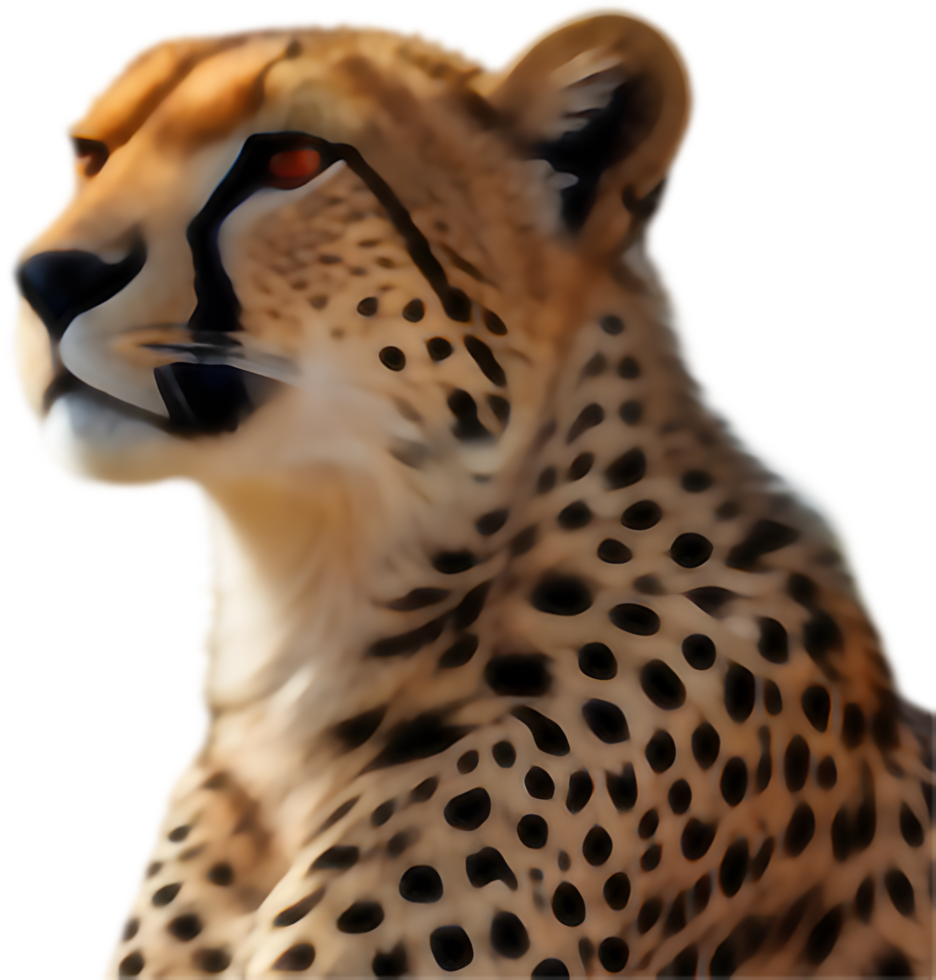 Artistic Cheetah Clipart for Environmentalist and Nature Enthusiasts. . png