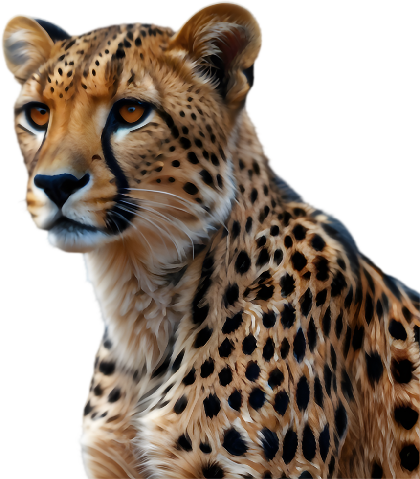 Dynamic Cheetah Clipart for Use in Sports Branding. . png