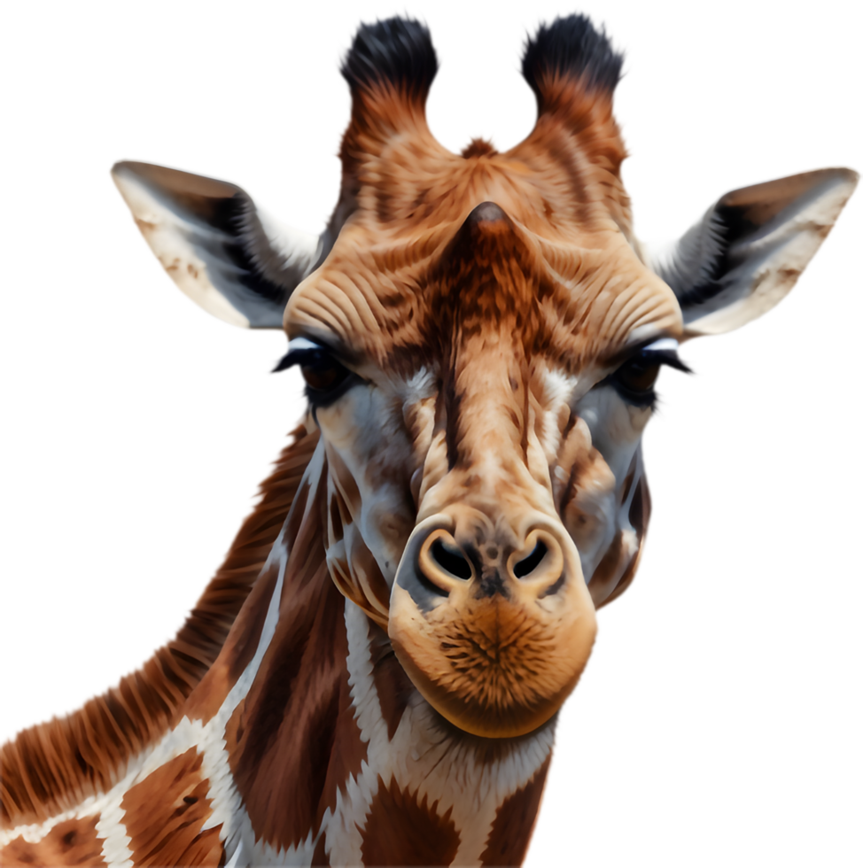 Authentic Giraffe Clipart with Graceful Posture and Detail. . png