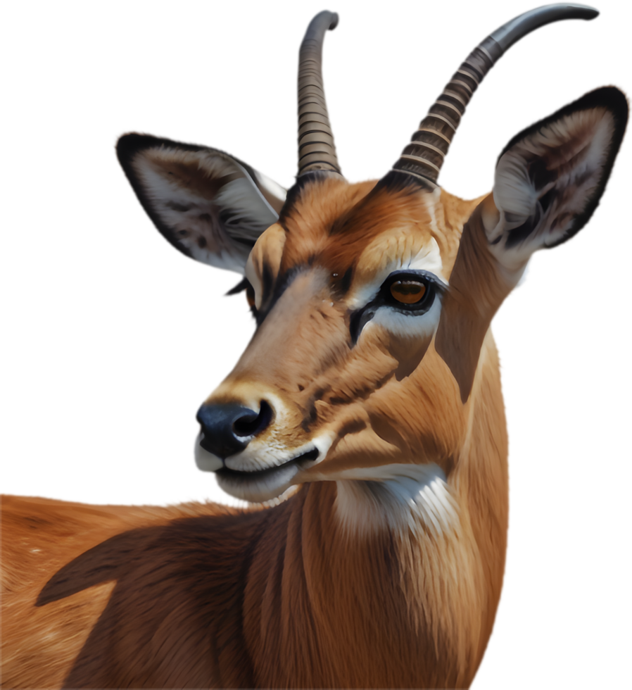 Lifelike Impala Clipart with Emphasis on Natural Beauty. . png