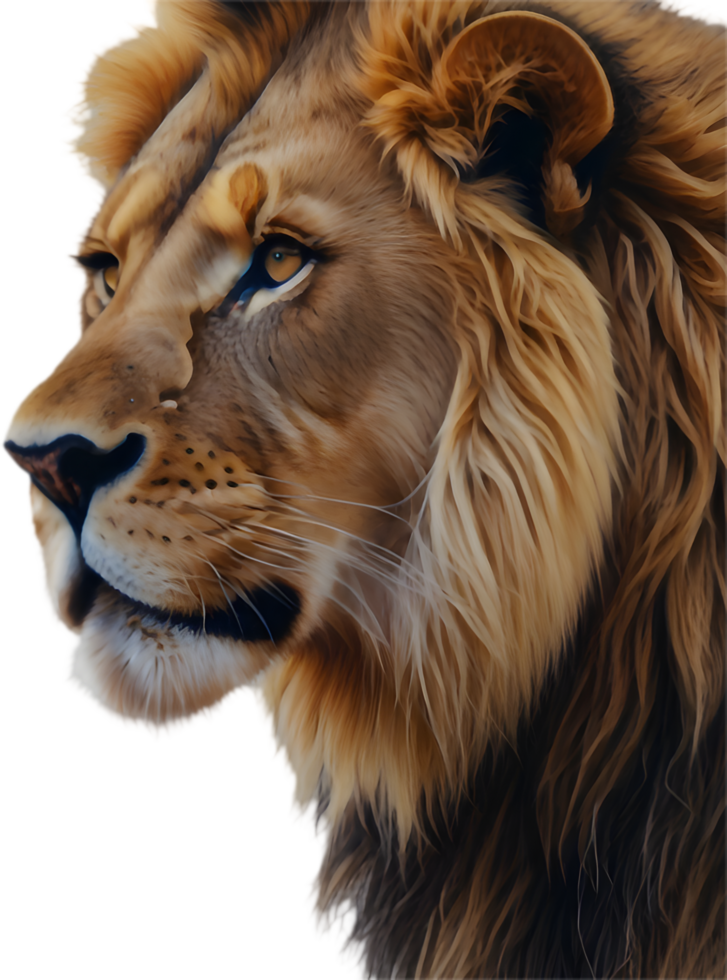 Minimalistic Lion Clipart for Modern Nature-Inspired Designs. . png