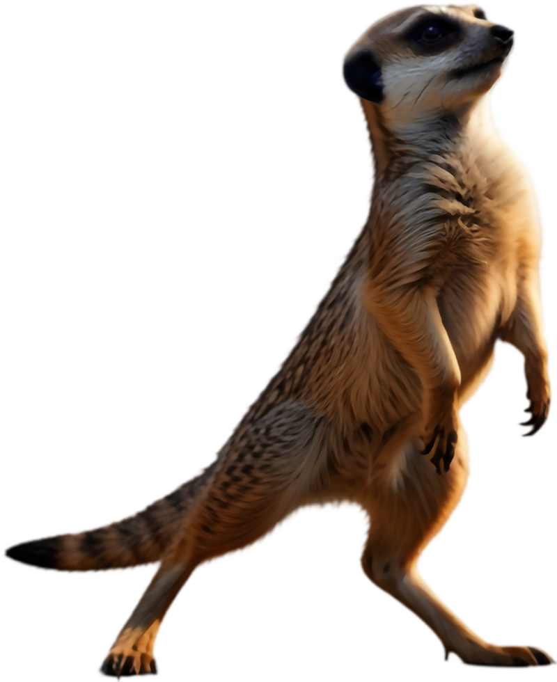 Beautiful Meerkat Clipart Featuring Iconic Desert Animal Posing. . png