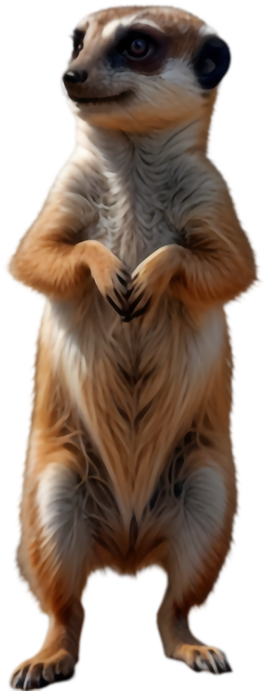 Realistic Meerkat Clipart Highlighting Playful Family Dynamics. . png