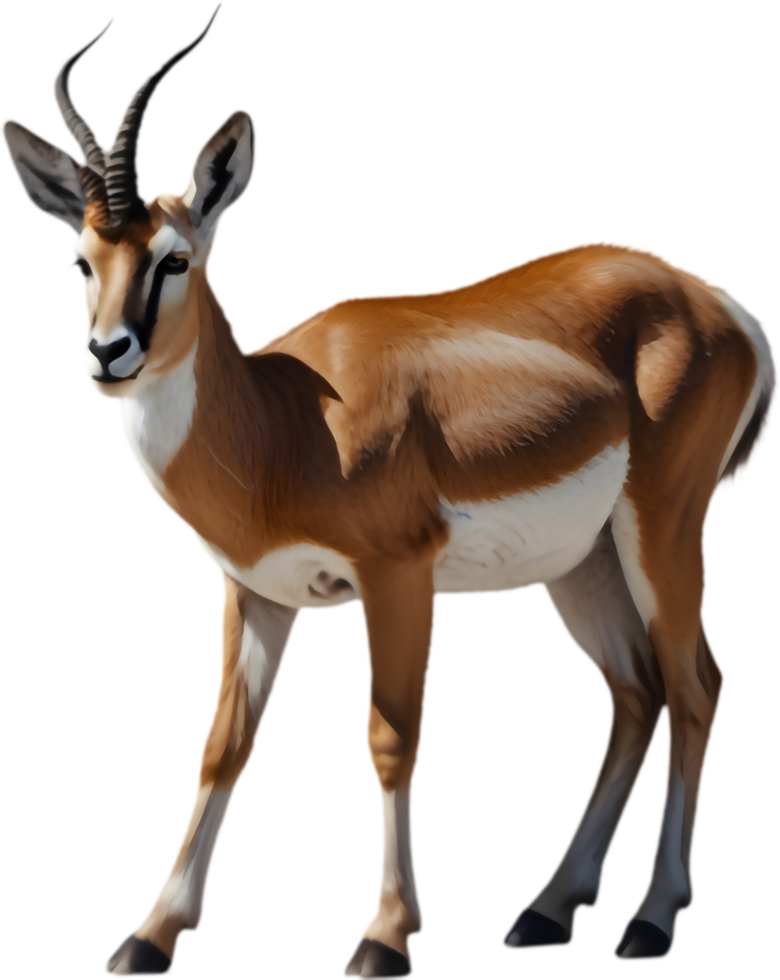 Dynamic Springbok Clipart Depicting Leaping African Antelope Pose. . png