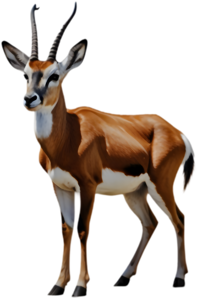 Playful Springbok Clipart for Environmental Awareness Campaigns. . png