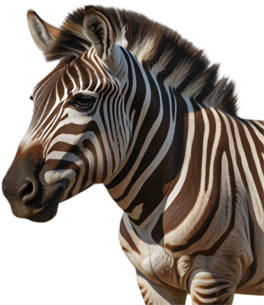 Colorful zebra clipart for childrens educational resources. . png