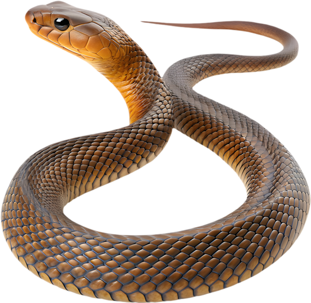 Close-Up Coastal Taipan Snake Illustration for Clarity. . png