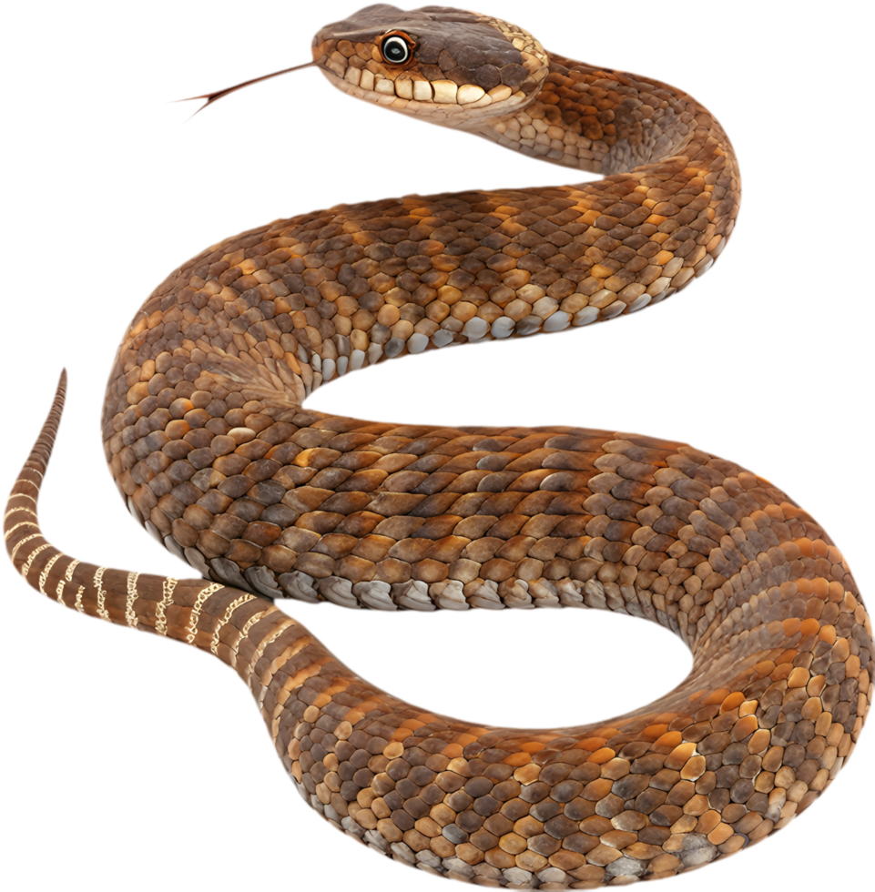Elegant Death Adder Clipart with Realistic Textures. . png