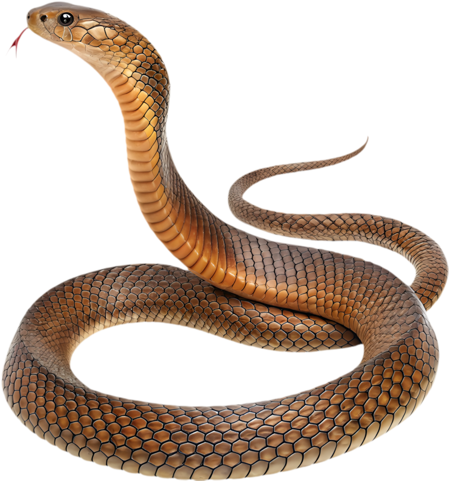 Eastern Brown Snake Clipart with Realistic Patterns Displayed. . png