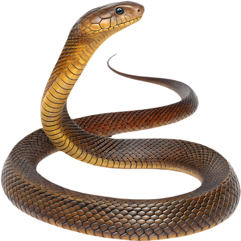 Realistic Inland Taipan Snake Clipart for Digital Design. . png