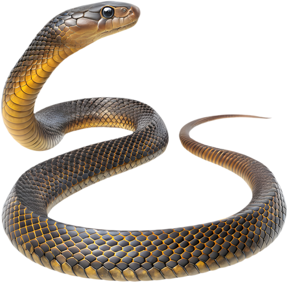 Inland Taipan Snake Clipart for Digital Graphic Projects. . png