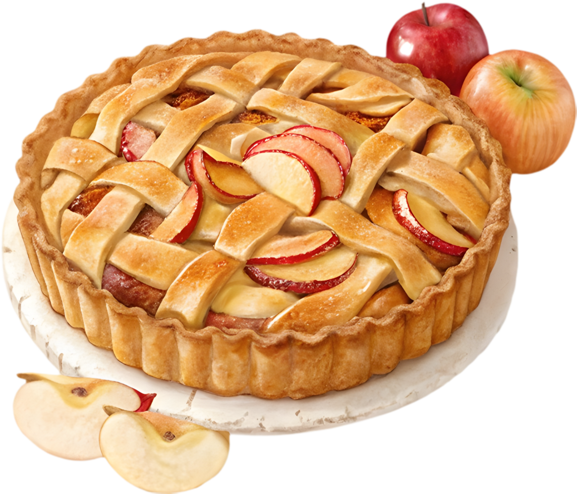 Apple Pie Clipart with Wholesome Homemade Rustic Appeal. . png