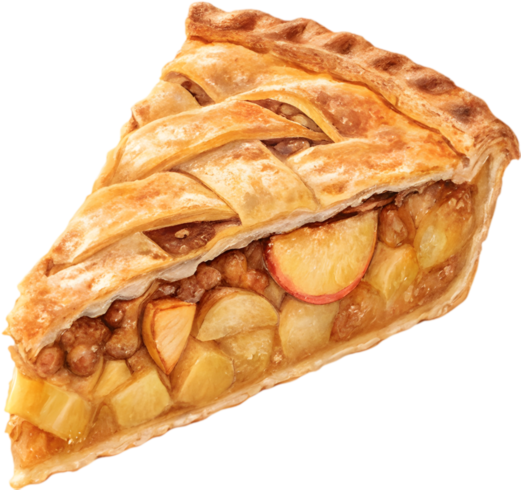 Homemade Apple Pie Clipart for Cozy Fall Illustrations. . png