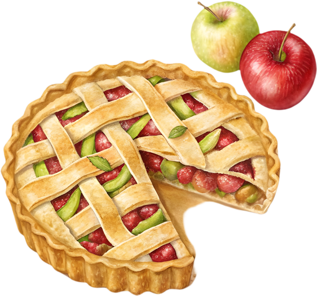 Tempting Apple Pie Clipart for Autumn-Themed Art Projects. . png