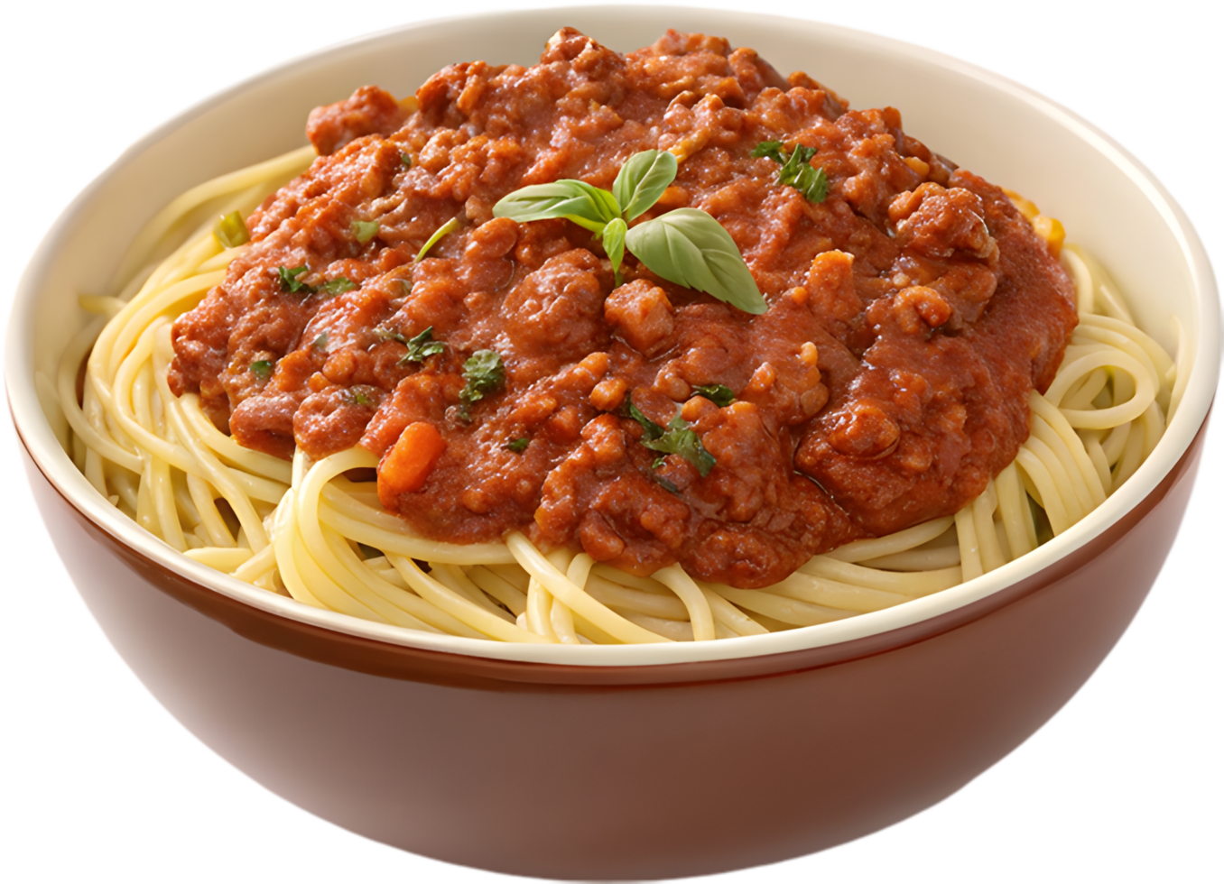 Hearty Bolognese Sauce Clipart with Savory Herb Details. . png
