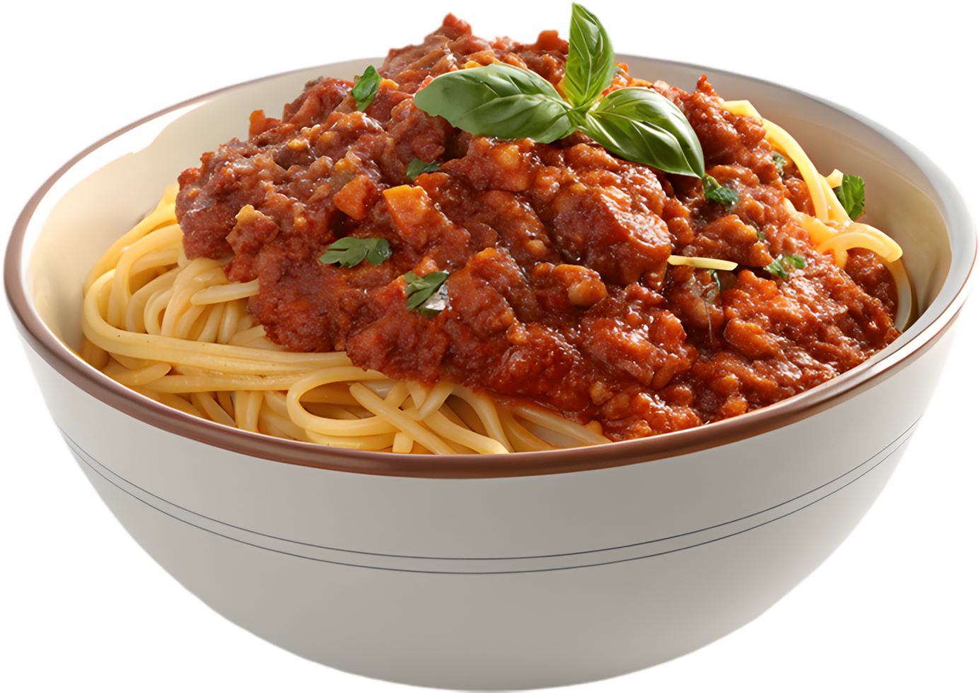 Savory Bolognese Sauce Clipart with Ground Beef Detail. . png