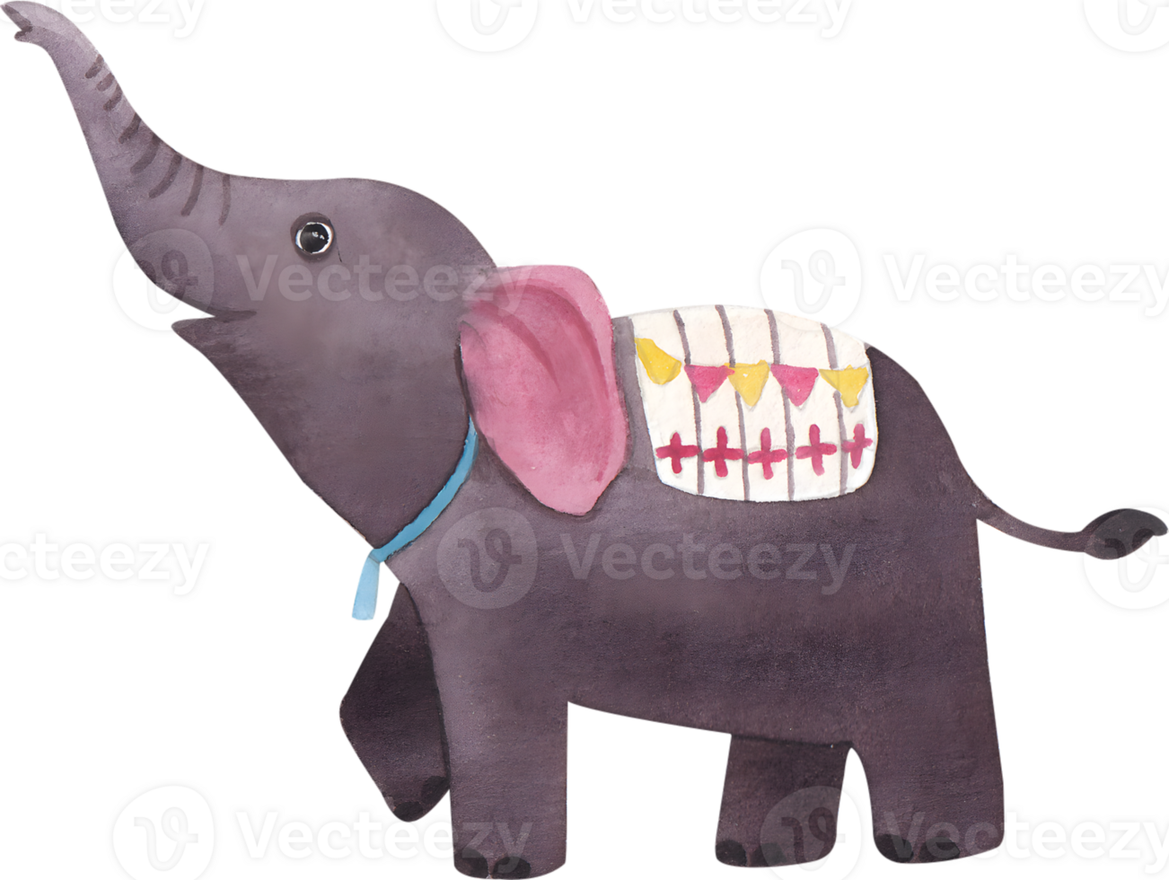 Animal happy concept hand drawn watercolor png