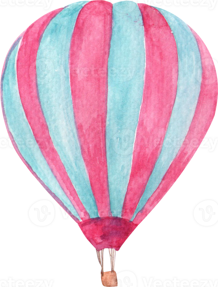 Balloon fiesta watercolor handdrawn png